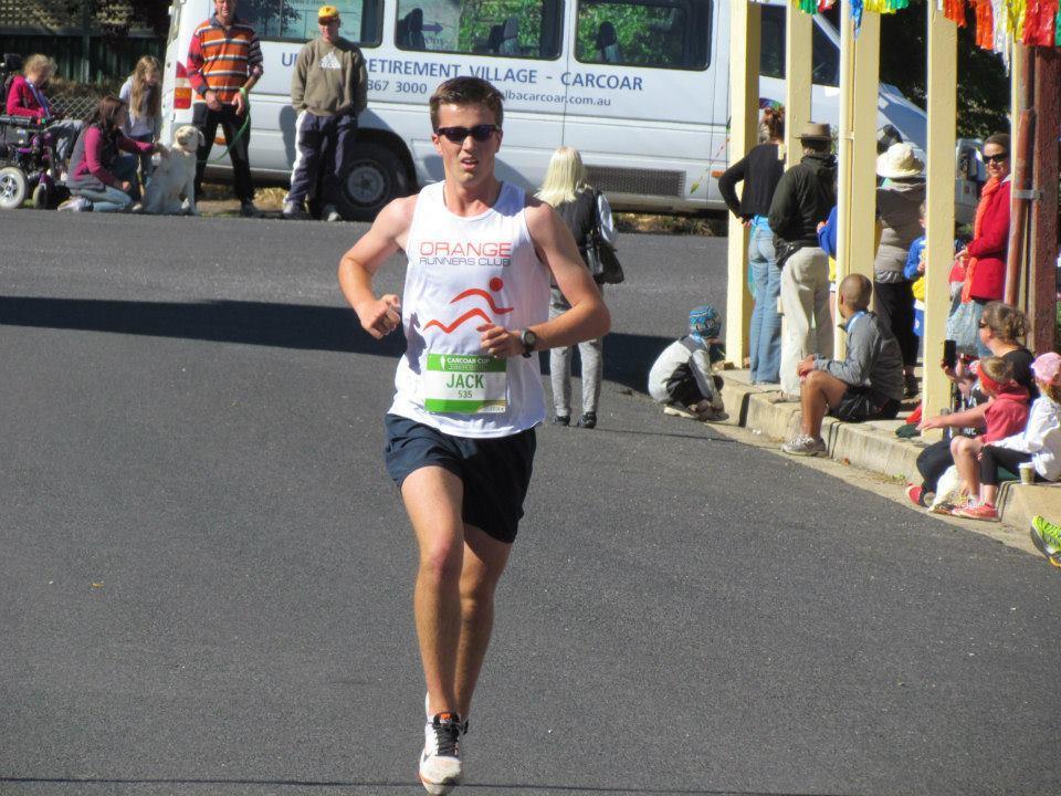 JUMPING JACK: Jack Daintith, showing good form at the Carcoar Cup, was the first home in Sunday's 5km run at Bulgas Rd and was also the overall winner on the day.