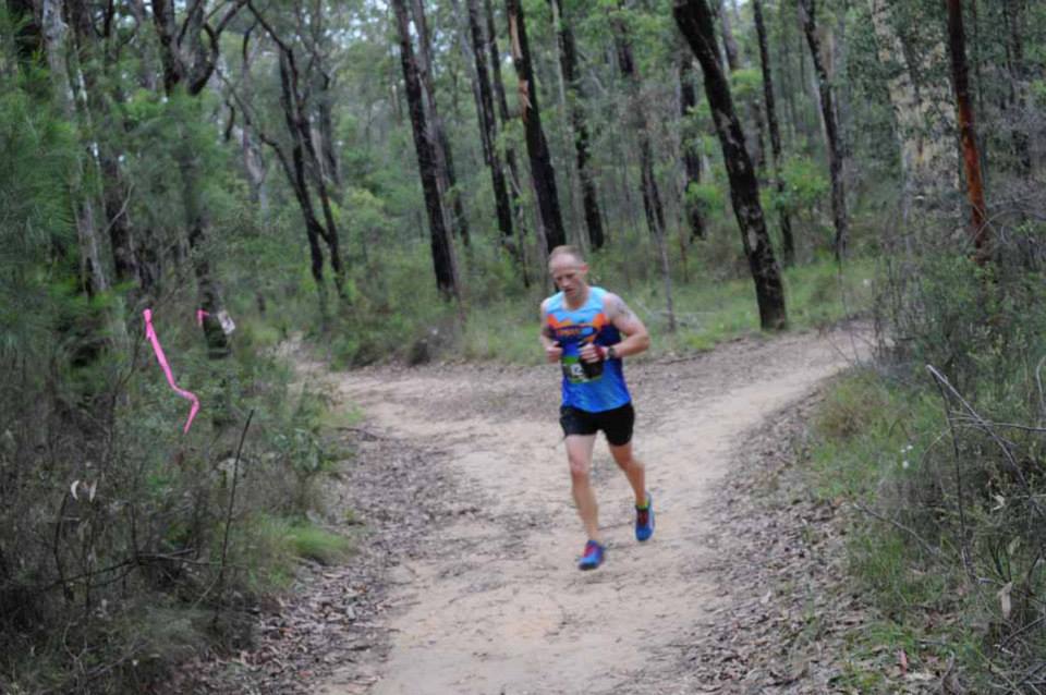 Iain McLean competing in the Knapsack challenge in the Blue Mountains on Australia Day.