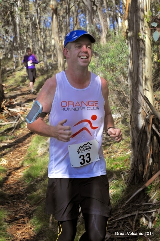 HILL CLIMBER: Leon Lincoln was all smiles in the 2014 Great Volcanic Mountain Challenge on his way to stopping the clock in one hour and 22 minutes.