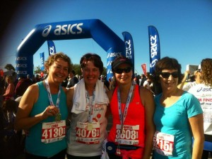 BIG EFFORT: Lynda Chapman, Jane Fairgrieve, Pam Fullgrade and Maree Moss completed the Gold Coast Half Marathon last weekend. 