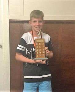 Lachlan Ross claimed the junior runner of the year trophy at Sunday's Christmas Party presentations 