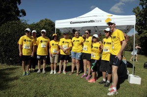 TEAM FUN : The Orange Colour City Running Festival has a fund team's event, and the Commonwealth Bank team of runners who completed the event last year loved it, clearly. 